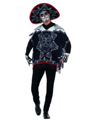Day of the dead bandit kostyme, unisex