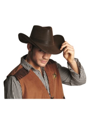 Cowboyhatt-brun Ser ut som skinn