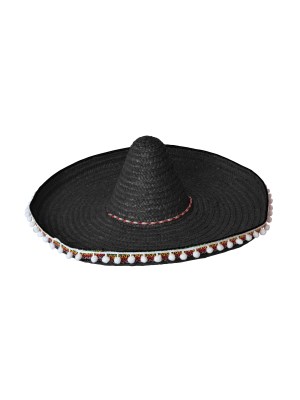 Sombrero Hatt, 60 Cm, Svart