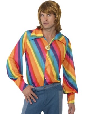 70 Talls Skjorte Rainbow Hippie