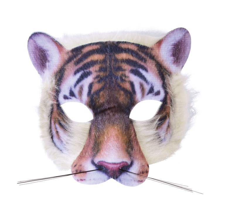 Tiger Maske med Pels